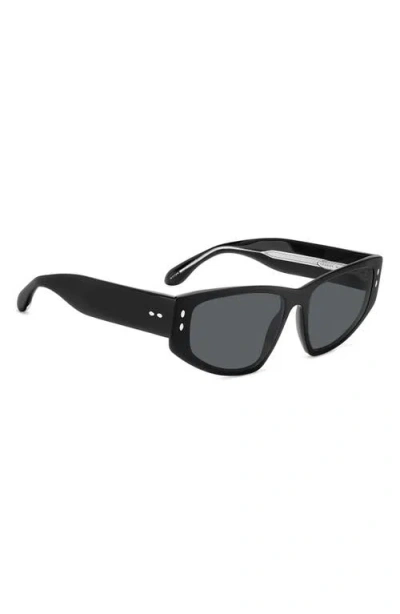 Isabel Marant Im0172s Rectangular Acetate Sunglasses In Black