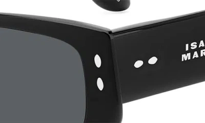 Isabel Marant Im0172s Rectangular Acetate Sunglasses In Black