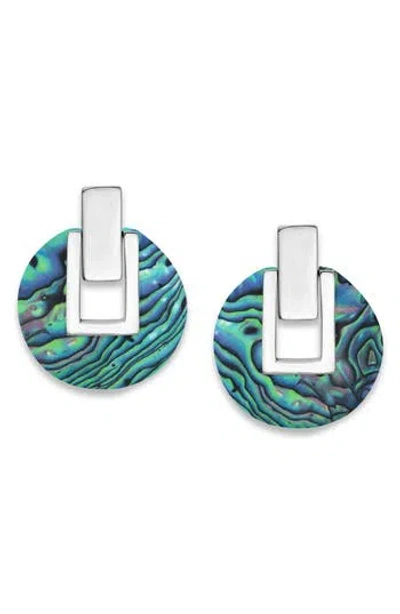 Samuel B. Silver Pearl Earrings In Green