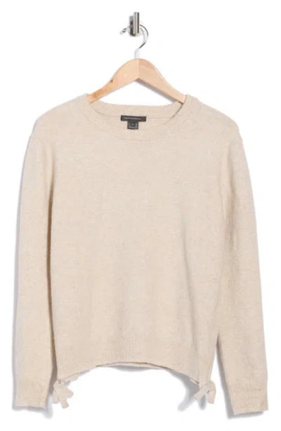 French Connection Side Drawstring Tie Sweater In Neutral