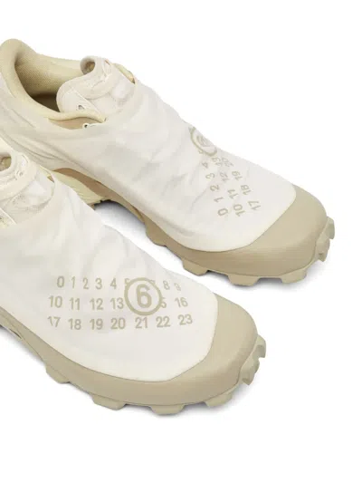 Mm6 Maison Margiela White Polyamide Athletic Sneakers In Multi