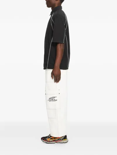 Off-white Script Cotton Cargo Pants In White