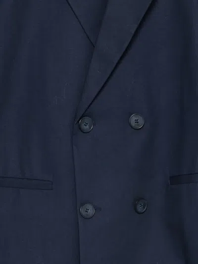 Fay Double-breasted Blazer In Blue
