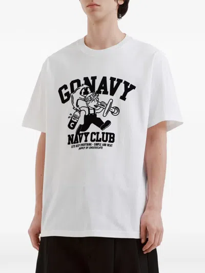 Chocoolate Crew-neck T-shirt In White