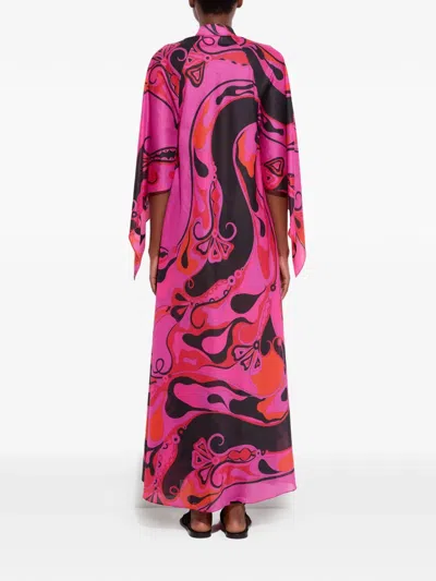 Pucci Orchidee-print Cotton Kaftan In Multi