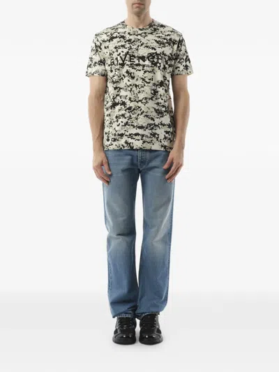 Givenchy Camo All Over Logo-print T-shirt In Multi