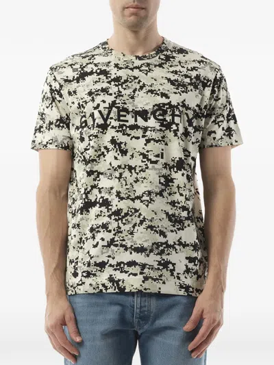 Givenchy Camo All Over Logo-print T-shirt In Multi