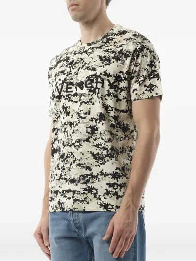 Givenchy Camo All Over Logo-print T-shirt In Multi