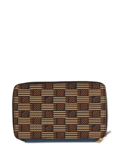 Moreau Signature-pattern Zip Wallet In Multi