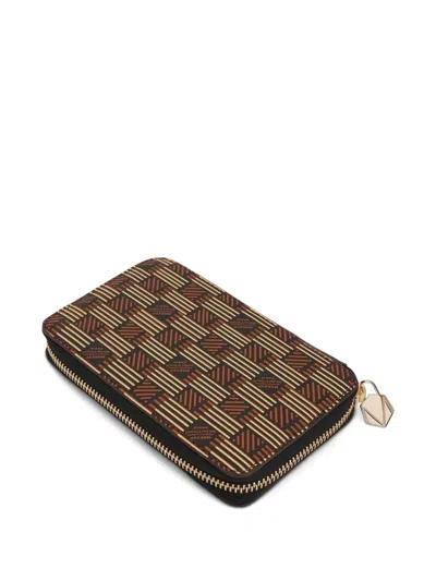Moreau Signature-pattern Zip Wallet In Multi