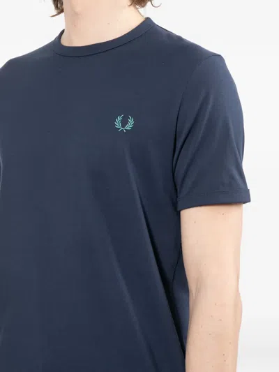 Fred Perry Ringer T-shirt In Blue