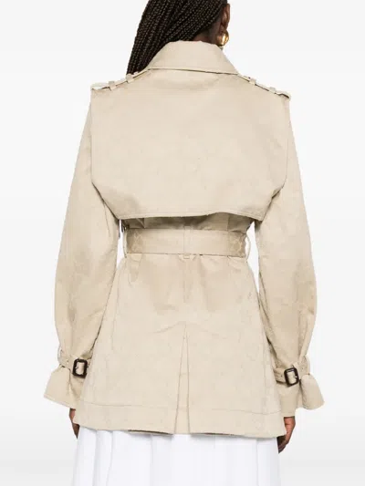 Givenchy 더블 브레스티드 벨트 재킷 In Neutral