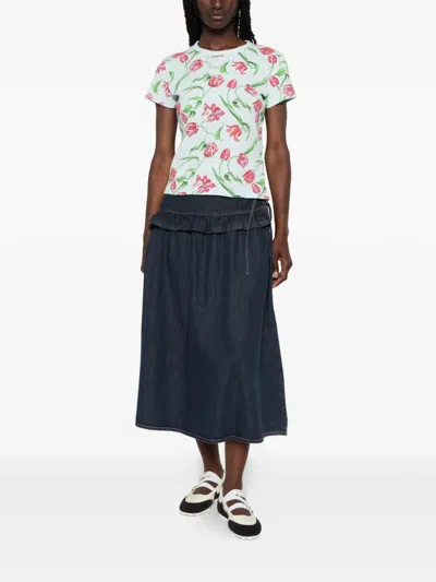 Kenzo Floral-print T-shirt In Multi