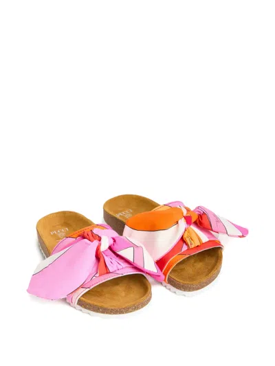 Pucci Junior Iride Print Bow Sandals In Multi