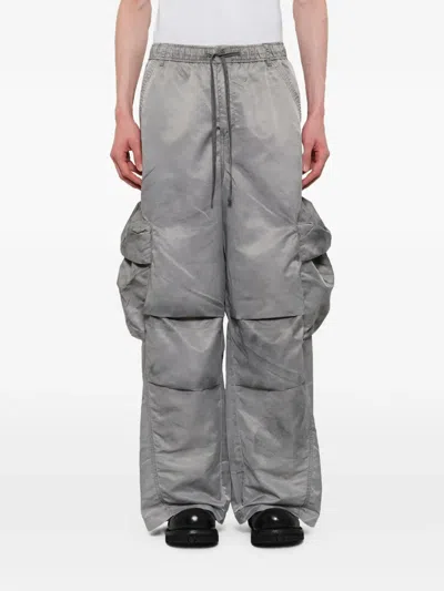 Feng Chen Wang Sandwashed Nylon Cargos In Gray