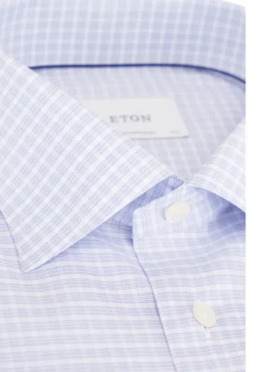 Eton Check-pattern Shirt In Blue