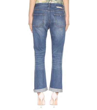 Shop Stella Mccartney Straight-leg Patch Jeans In Dark Classic Llue