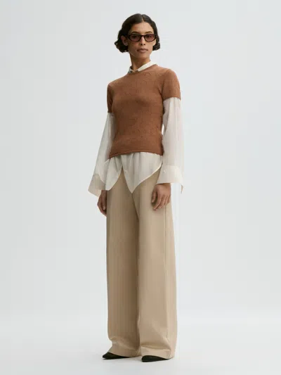 By Malene Birger Brit T-shirt In Brown