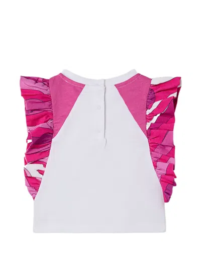 Pucci Junior Logo T-shirt In White