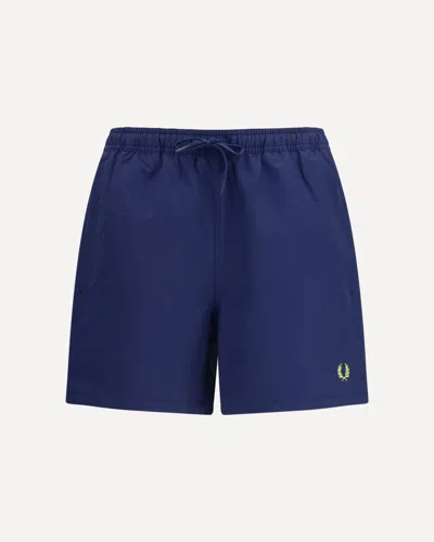 Fred Perry Blue Recycled Polyester Shorts In Blue
