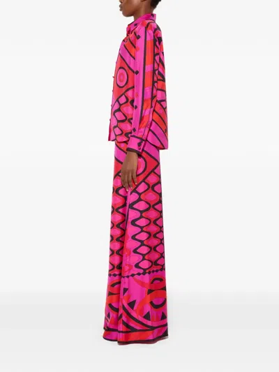 Pucci Vivara-print Silk Shirt In Multi