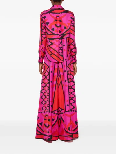 Pucci Vivara-print Silk Shirt In Multi