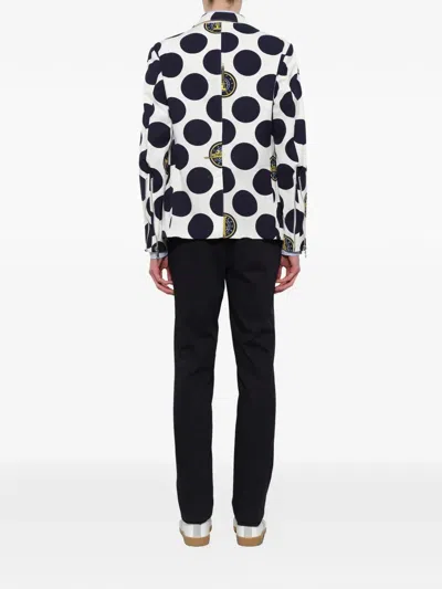 Kenzo Polka-dot Double-breasted Blazer In Multi