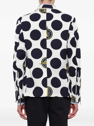 Kenzo Polka-dot Double-breasted Blazer In Multi