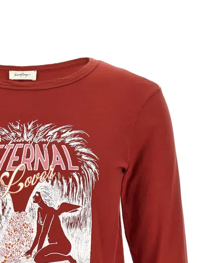 Second / Layer Eternal Lover Graphic-print T-shirt In Red