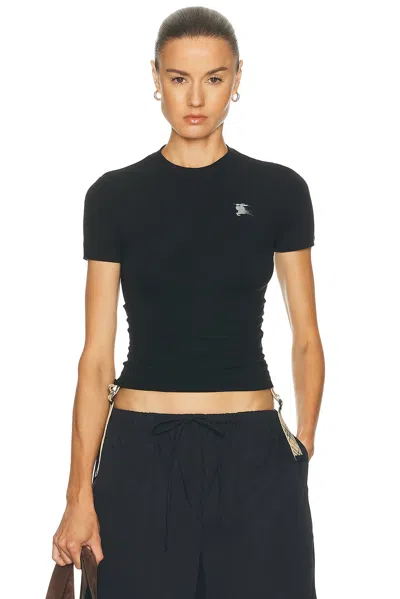 Burberry Avery Drawstring T-shirt In Black