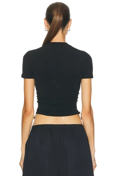 Burberry Avery Drawstring T-shirt In Black