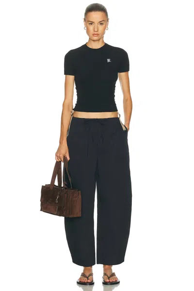 Burberry Avery Drawstring T-shirt In Black