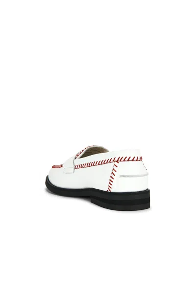 Duke + Dexter Wilde Dexter Baseball Penny Loafer In White