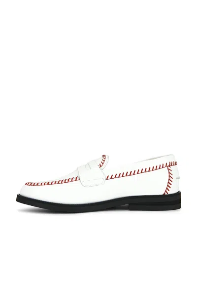 Duke + Dexter Wilde Dexter Baseball Penny Loafer In White