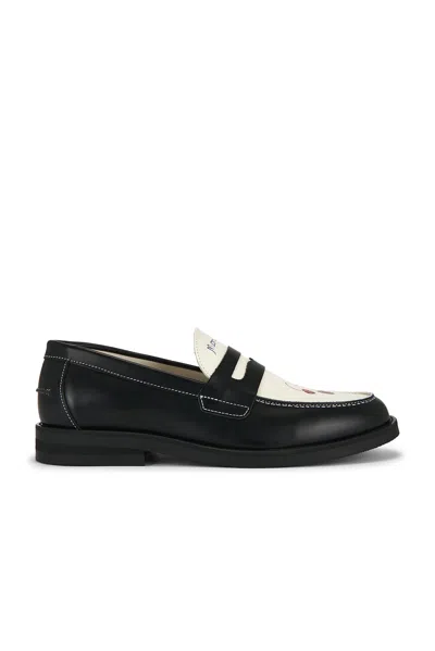 Duke + Dexter Wilde Cherry Penny Loafer In Black