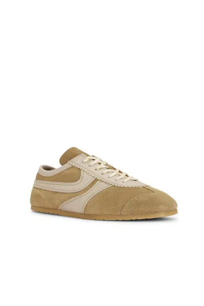 Dries Van Noten Women Beige Low-top Sneakers With Two-tone Lace-up In Suede Woman In Neutral