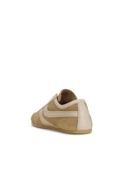 Dries Van Noten Women Beige Low-top Sneakers With Two-tone Lace-up In Suede Woman In Neutral