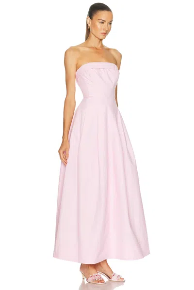 Simkhai Womens Daisy Avril Strapless Bustier Cotton-blend Maxi Dress In Pink