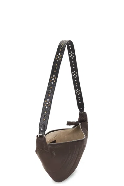 Lemaire Western Studs Medium Croissant In Brown