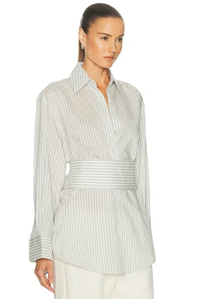 Rohe Silk Belted Top In Multi