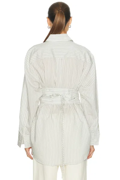 Rohe Silk Belted Top In Multi