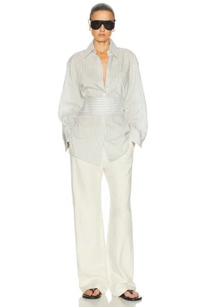 Rohe Silk Belted Top In Multi