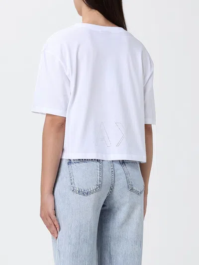 Armani Exchange Logo-embellished T-shirt In White