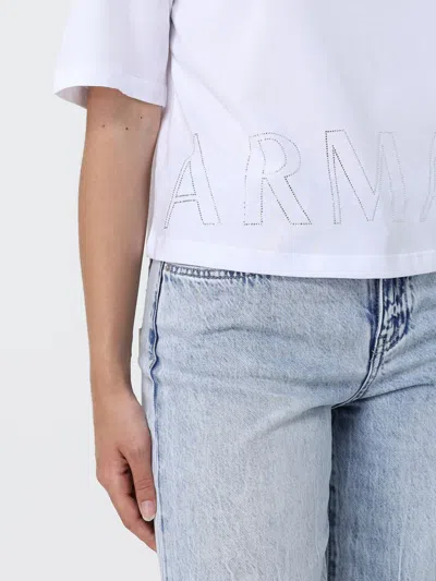 Armani Exchange Logo-embellished T-shirt In White