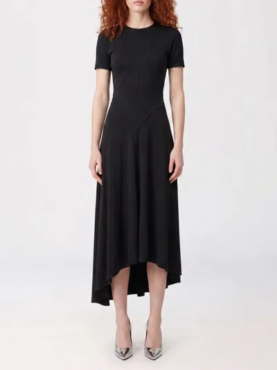 Victoria Beckham Women Black Crew Neck Midi Dress, S Luxury Dresses For Women Darveys In Black