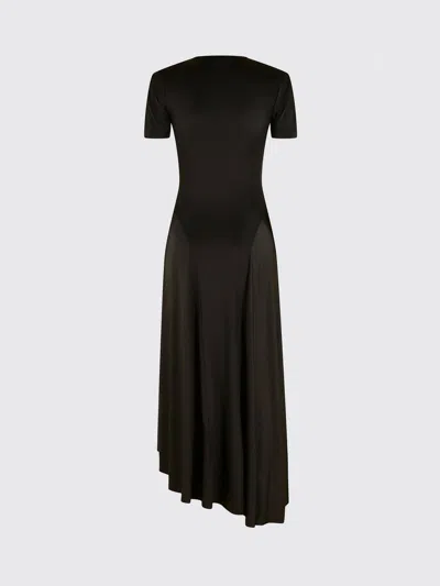 Victoria Beckham Women Black Crew Neck Midi Dress, S Luxury Dresses For Women Darveys In Black