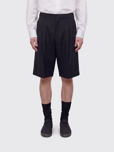 The Row Black Wool Sayed Bermuda Shorts In Black