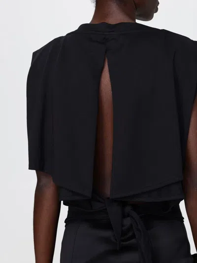 Jacquemus Marcel Open-back Blouse In Black