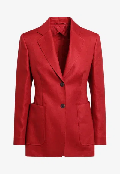 Max Mara Tailored Jacket Single Breasted Notch Lapel In Red
