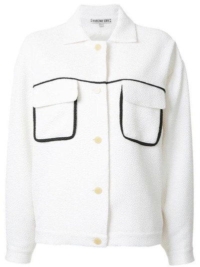 Shop Edeline Lee Gabo Pocketed Jacket In White